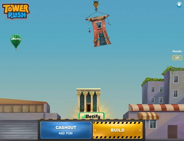 Tower Rush gameplay - interface du jeu avec la tour en construction